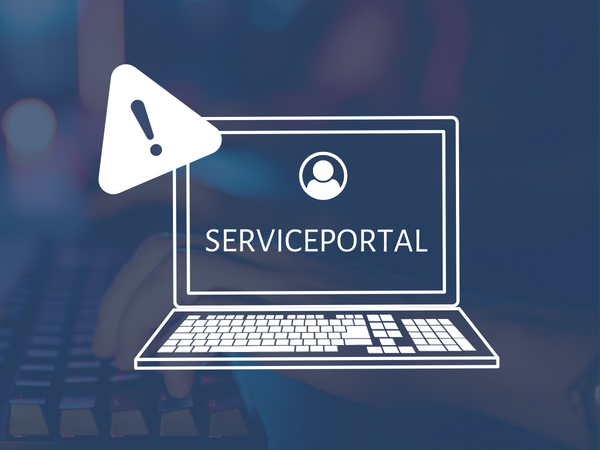 Symbolgrafik: Serviceportal nicht erreichbar