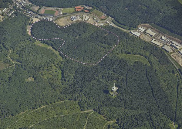 Baugebiet Martinshardt aus der Vogelperspektive (Foto: Stadt Siegen)