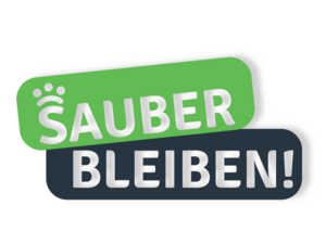 Logo "Sauber bleiben!"