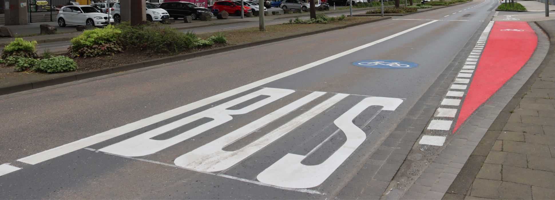 Abschnitt der Umweltspur in Geisweid (Foto: Stadt Siegen)