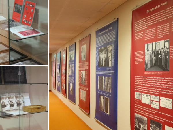 Noch bis Freitag, 5. April, ist die Ausstellung "Frauen formen die Stadt Siegen" der Künstlerin Dr. Marlies Obier im KrönchenCenter zu sehen. (Fotos: Stadt Siegen)