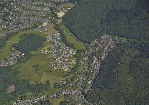 Baugebiet Giersberg aus der Vogelperspektive (Foto: Stadt Siegen)