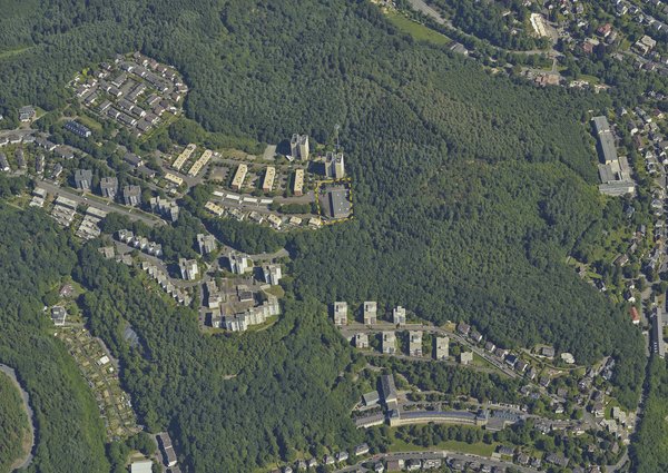 Baugebiet Schweriner Straße aus der Vogelperspektive (Foto: Stadt Siegen)