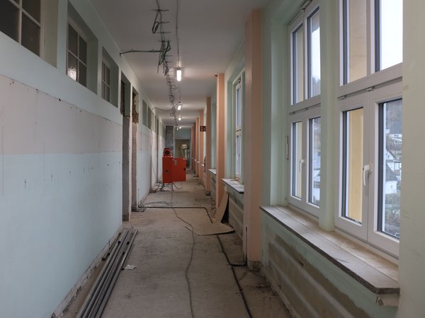 Blick in den künftigen Spielflur. (Foto: Stadt Siegen)