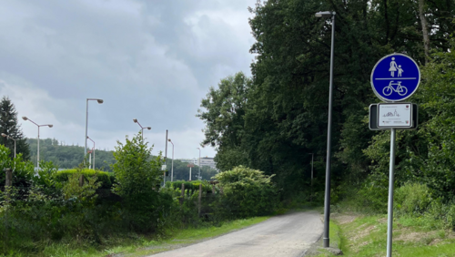 Der Geh- und Radweg Leimbachtal oberhalb des Leimbachstadions in Siegen (Archivfoto: Stadt Siegen)