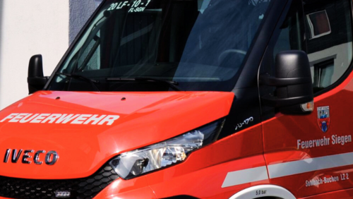 Bildauschnitt eines Feuerwehrfahrzeugs des Löschzugs Sohlbach-Buchen. Foto: Feuerwehr Siegen