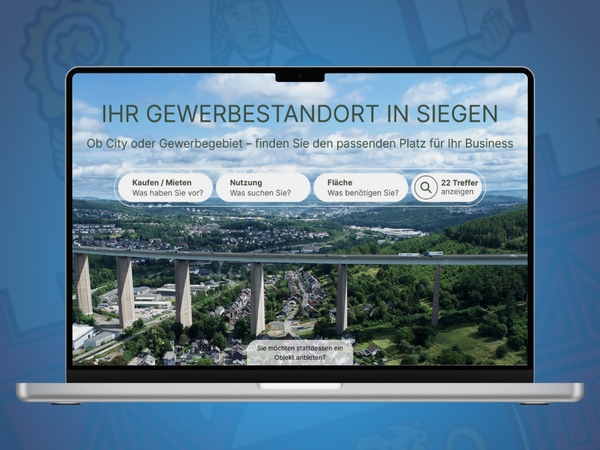 Abbildung des Gewerbe-Standortportals der Stadt Siegen