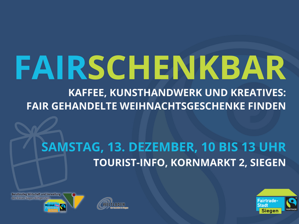 Plakat zur "Fair Schenkbar" am 13. Dezember 2025