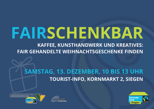 Plakat zur "Fair Schenkbar" am 13. Dezember 2025