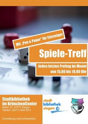Plakat zum "Spiele-Treff" 