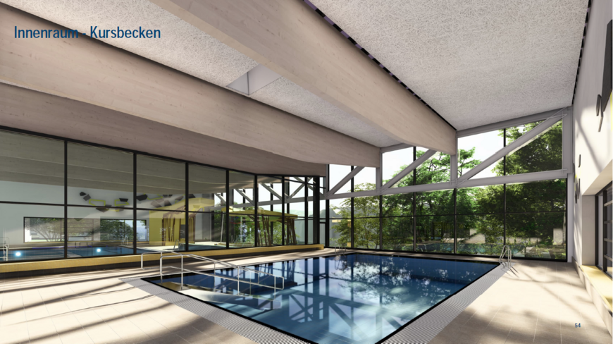 Entwurf Kursbecken Hallenbad Weidenau (Quelle: Architekturbüro Krieger Architekten)