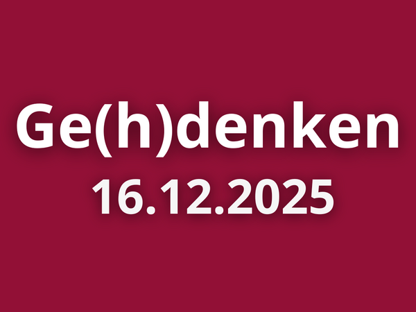 Das Bild bezieht sich auf die Veranstaltung "81. Ge(h)Denken an die Bombardierung und die Opfer der Nazi-Herrschaft in Siegen" am 16. Dezember 2025 in Siegen.