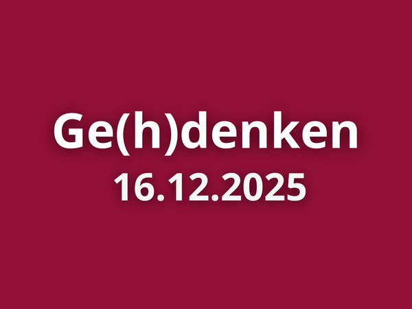 Das Bild bezieht sich auf die Veranstaltung "81. Ge(h)Denken an die Bombardierung und die Opfer der Nazi-Herrschaft in Siegen" am 16. Dezember 2025 in Siegen.