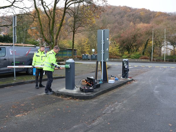 Auf dem Bismarckplatz in Weidenau wurde eine neue Schrankenanlage montiert. (Foto: Stadt Siegen)