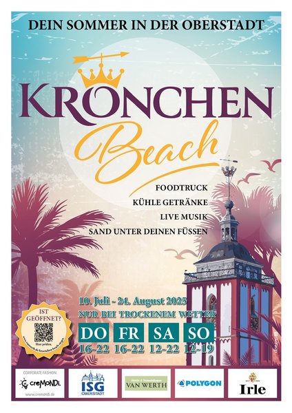Plakat 'Krönchen Beach', Quelle: https://visitsiegen.de
